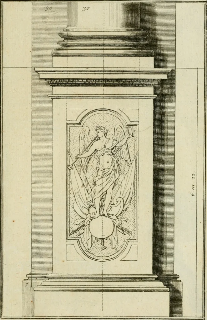 An illustration from Traité d'architecture : avec des remarques et des observations tres-utiles pour les jeunes gens, qui veulent s'appliquer à ce bel art, 1714, leaf 160