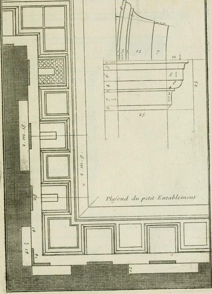 An illustration from Traité d'architecture : avec des remarques et des observations tres-utiles pour les jeunes gens, qui veulent s'appliquer à ce bel art, 1714, leaf 182