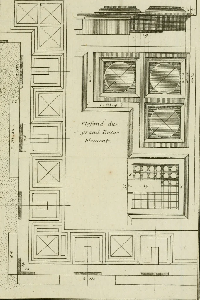 An illustration from Traité d'architecture : avec des remarques et des observations tres-utiles pour les jeunes gens, qui veulent s'appliquer à ce bel art, 1714, leaf 186