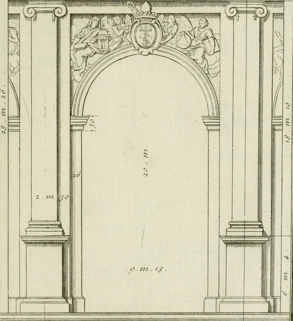 An illustration from Traité d'architecture : avec des remarques et des observations tres-utiles pour les jeunes gens, qui veulent s'appliquer à ce bel art, 1714, leaf 192