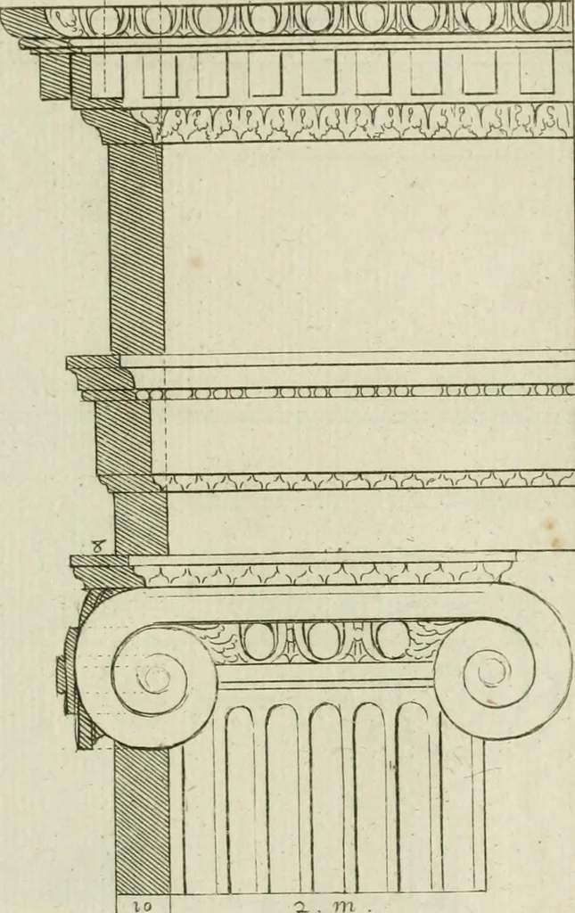 An illustration from Traité d'architecture : avec des remarques et des observations tres-utiles pour les jeunes gens, qui veulent s'appliquer à ce bel art, 1714, leaf 198