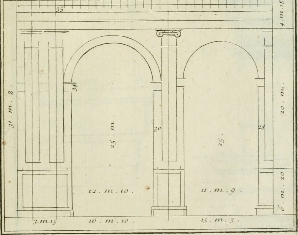 An illustration from Traité d'architecture : avec des remarques et des observations tres-utiles pour les jeunes gens, qui veulent s'appliquer à ce bel art, 1714, leaf 204