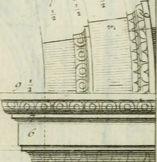 An illustration from Traité d'architecture : avec des remarques et des observations tres-utiles pour les jeunes gens, qui veulent s'appliquer à ce bel art, 1714, leaf 206