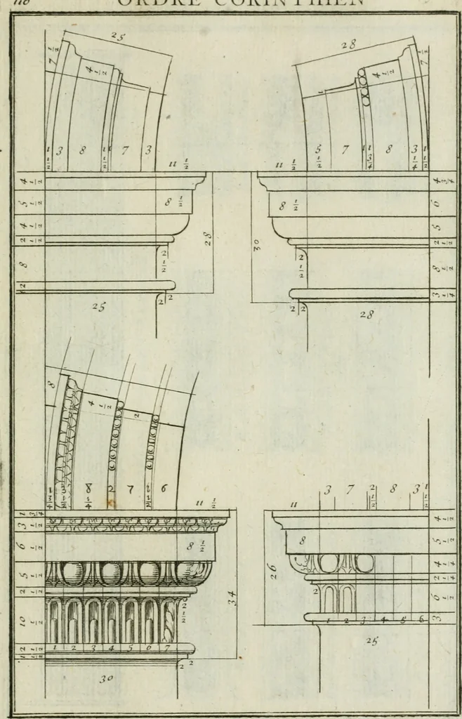 An illustration from Traité d'architecture : avec des remarques et des observations tres-utiles pour les jeunes gens, qui veulent s'appliquer à ce bel art, 1714, leaf 238