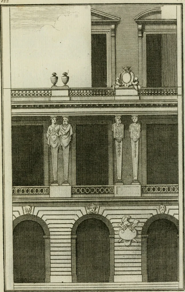An illustration from Traité d'architecture : avec des remarques et des observations tres-utiles pour les jeunes gens, qui veulent s'appliquer à ce bel art, 1714, leaf 250