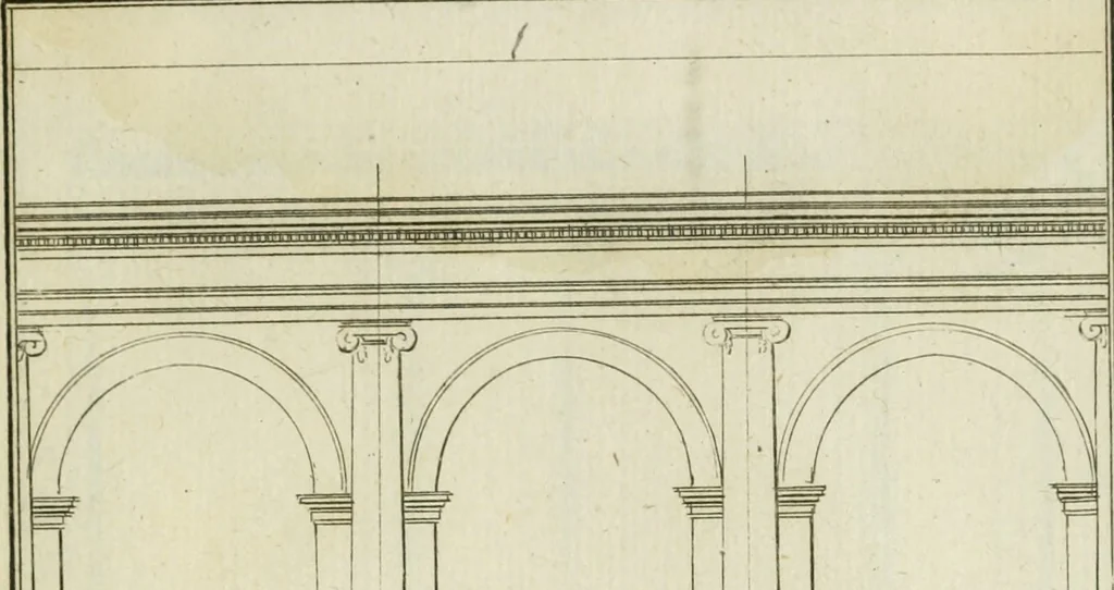 An illustration from Traité d'architecture : avec des remarques et des observations tres-utiles pour les jeunes gens, qui veulent s'appliquer à ce bel art, 1714, leaf 258