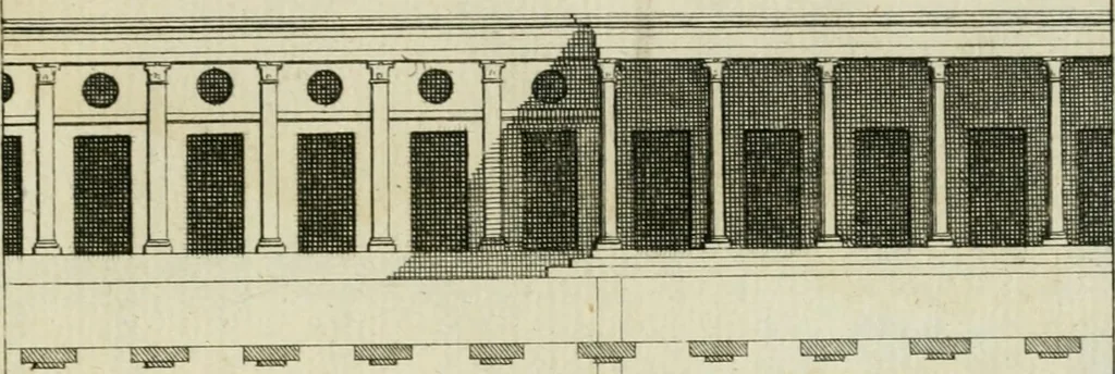 An illustration from Traité d'architecture : avec des remarques et des observations tres-utiles pour les jeunes gens, qui veulent s'appliquer à ce bel art, 1714, leaf 274