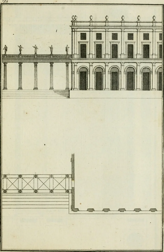 An illustration from Traité d'architecture : avec des remarques et des observations tres-utiles pour les jeunes gens, qui veulent s'appliquer à ce bel art, 1714, leaf 276