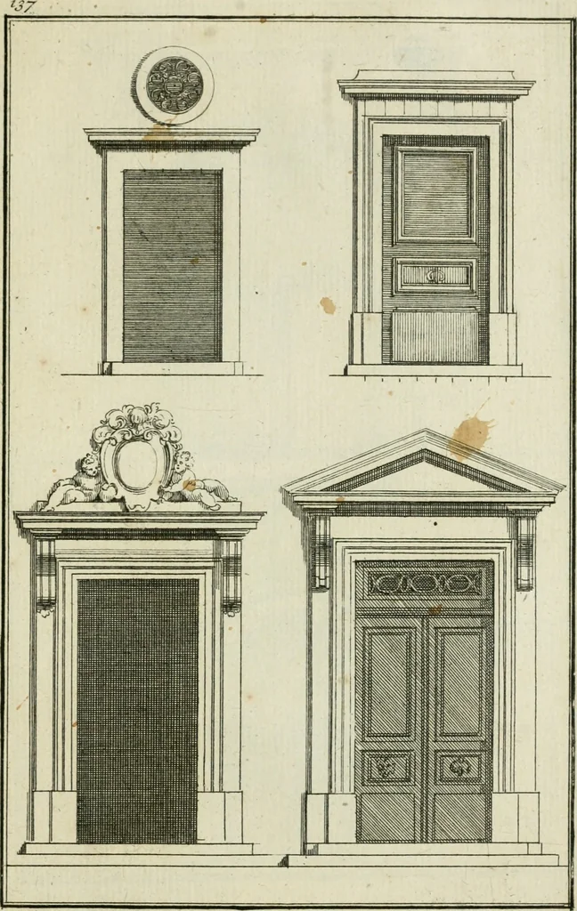 An illustration from Traité d'architecture : avec des remarques et des observations tres-utiles pour les jeunes gens, qui veulent s'appliquer à ce bel art, 1714, leaf 280