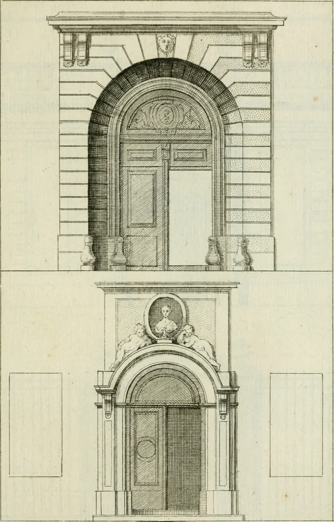 An illustration from Traité d'architecture : avec des remarques et des observations tres-utiles pour les jeunes gens, qui veulent s'appliquer à ce bel art, 1714, leaf 282