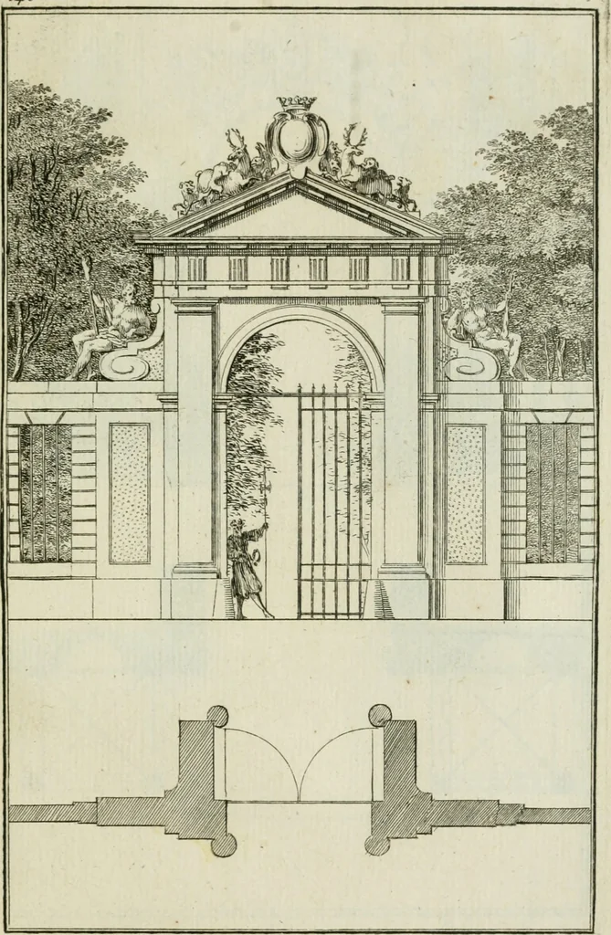 An illustration from Traité d'architecture : avec des remarques et des observations tres-utiles pour les jeunes gens, qui veulent s'appliquer à ce bel art, 1714, leaf 286