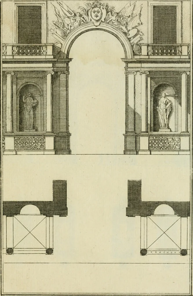 An illustration from Traité d'architecture : avec des remarques et des observations tres-utiles pour les jeunes gens, qui veulent s'appliquer à ce bel art, 1714, leaf 288