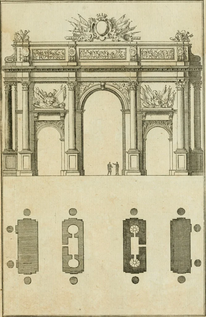 An illustration from Traité d'architecture : avec des remarques et des observations tres-utiles pour les jeunes gens, qui veulent s'appliquer à ce bel art, 1714, leaf 290