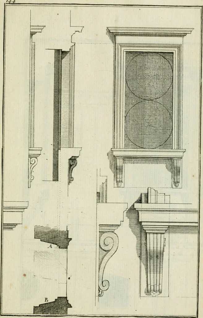 An illustration from Traité d'architecture : avec des remarques et des observations tres-utiles pour les jeunes gens, qui veulent s'appliquer à ce bel art, 1714, leaf 294
