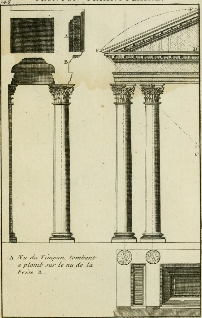 An illustration from Traité d'architecture : avec des remarques et des observations tres-utiles pour les jeunes gens, qui veulent s'appliquer à ce bel art, 1714, leaf 302