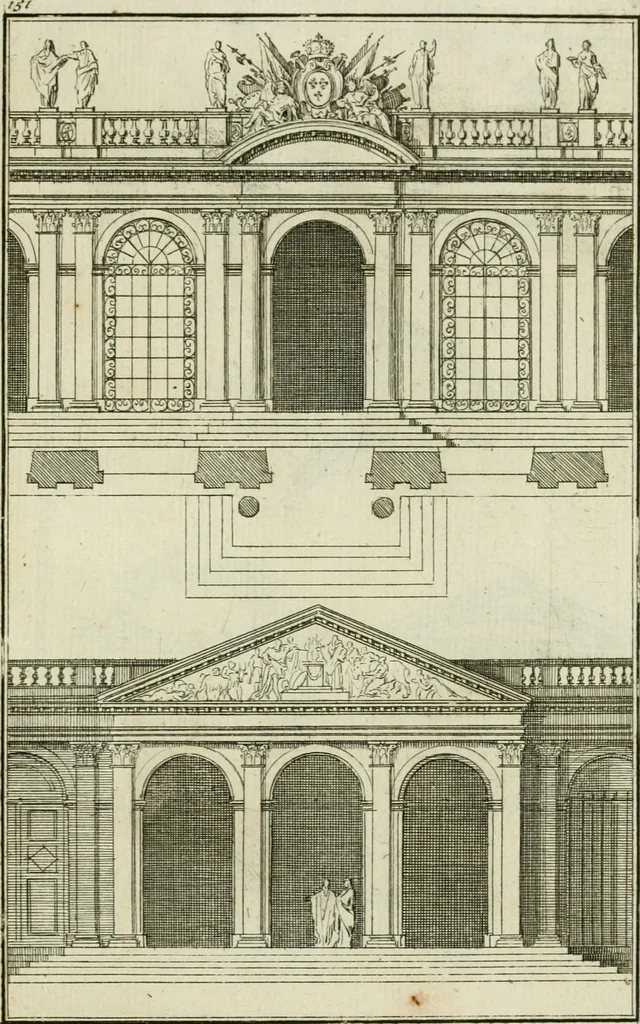An illustration from Traité d'architecture : avec des remarques et des observations tres-utiles pour les jeunes gens, qui veulent s'appliquer à ce bel art, 1714, leaf 308