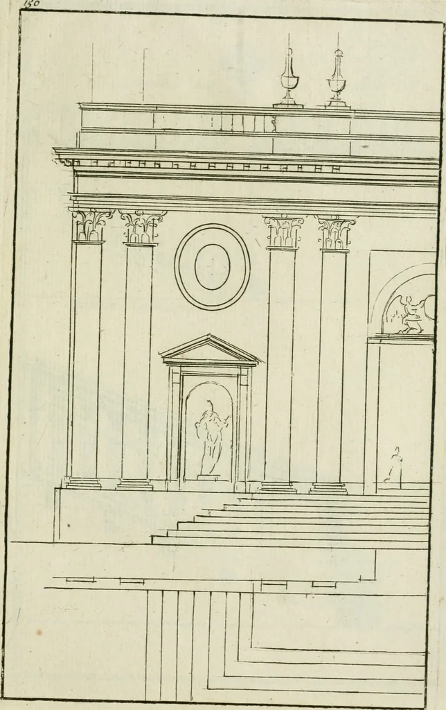 An illustration from Traité d'architecture : avec des remarques et des observations tres-utiles pour les jeunes gens, qui veulent s'appliquer à ce bel art, 1714, leaf 318