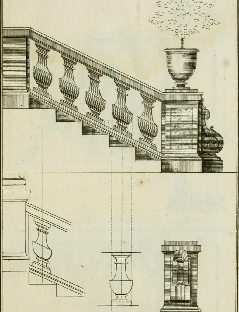 An illustration from Traité d'architecture : avec des remarques et des observations tres-utiles pour les jeunes gens, qui veulent s'appliquer à ce bel art, 1714, leaf 328