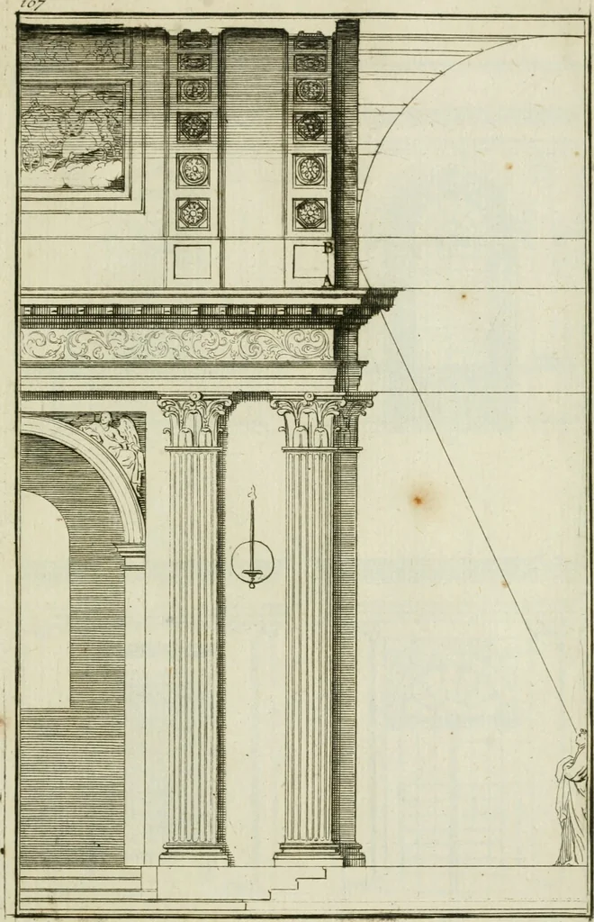 An illustration from Traité d'architecture : avec des remarques et des observations tres-utiles pour les jeunes gens, qui veulent s'appliquer à ce bel art, 1714, leaf 340