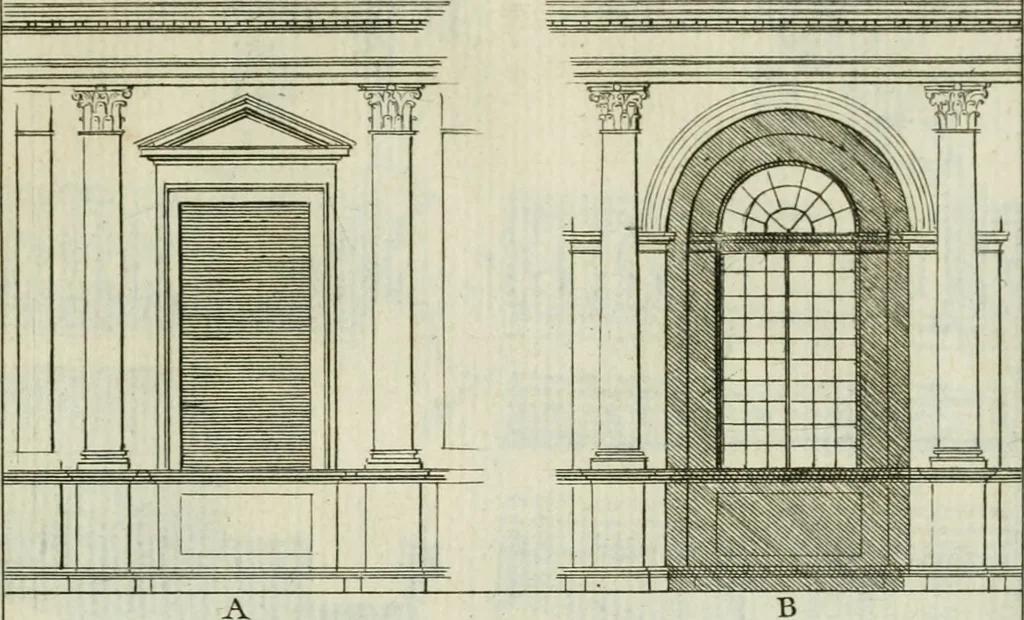 An illustration from Traité d'architecture : avec des remarques et des observations tres-utiles pour les jeunes gens, qui veulent s'appliquer à ce bel art, 1714, leaf 342