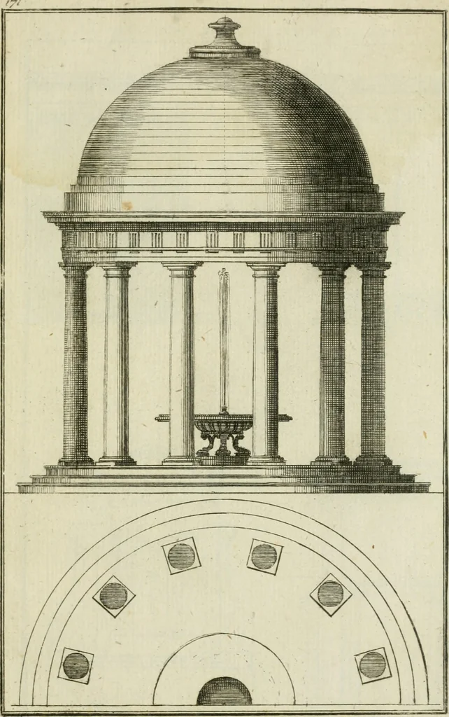 An illustration from Traité d'architecture : avec des remarques et des observations tres-utiles pour les jeunes gens, qui veulent s'appliquer à ce bel art, 1714, leaf 348