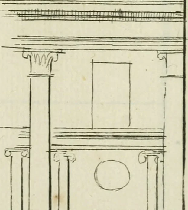 An illustration from Traité d'architecture : avec des remarques et des observations tres-utiles pour les jeunes gens, qui veulent s'appliquer à ce bel art, 1714, leaf 350