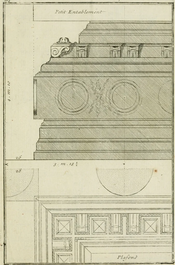 An illustration from Traité d'architecture : avec des remarques et des observations tres-utiles pour les jeunes gens, qui veulent s'appliquer à ce bel art, 1714, leaf 354