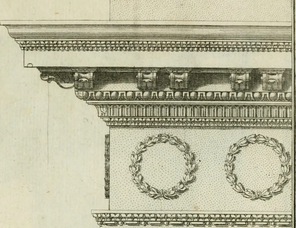 An illustration from Traité d'architecture : avec des remarques et des observations tres-utiles pour les jeunes gens, qui veulent s'appliquer à ce bel art, 1714, leaf 360
