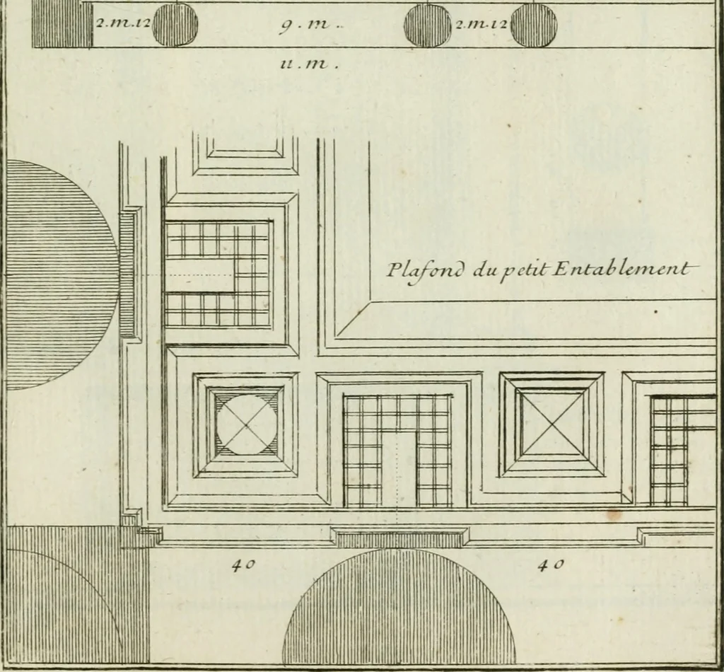 An illustration from Traité d'architecture : avec des remarques et des observations tres-utiles pour les jeunes gens, qui veulent s'appliquer à ce bel art, 1714, leaf 52