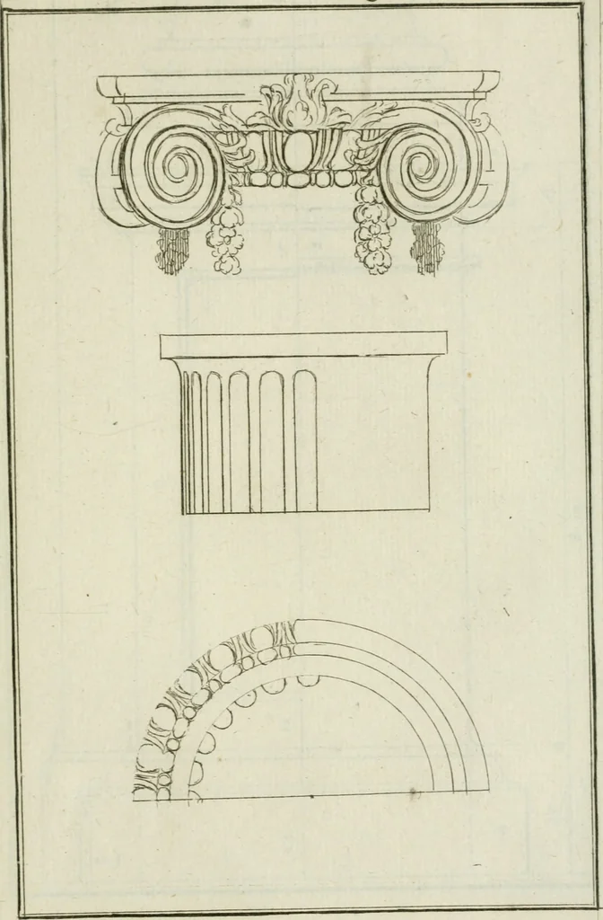 An illustration from Traité d'architecture : avec des remarques et des observations tres-utiles pour les jeunes gens, qui veulent s'appliquer à ce bel art, 1714, leaf 86