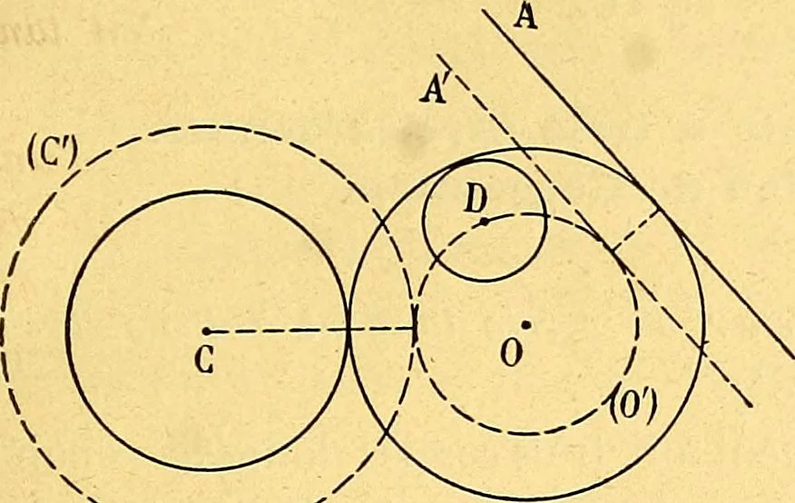 An illustration from Traite de geometrie, 1903, leaf 102
