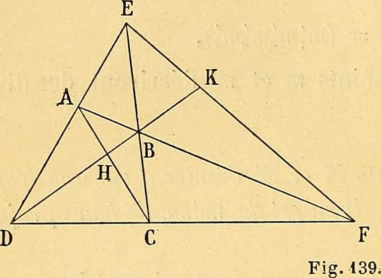 An illustration from Traite de geometrie, 1903, leaf 203