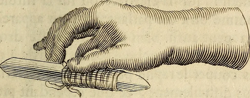An illustration from Traite' de la lithotomie, ou, De l'extraction de la pierre, hors de la vessie : enrichy de figures necessaires pour representer la maniére de sonder, les instrumens propres, le malade dans l'operation : la ponction du perinée, & les differentes methodes de tirer la pierre : avec les appareils, les remedes preservatifs du calcul, & les medicamens pour les taillez, 1686, leaf 120