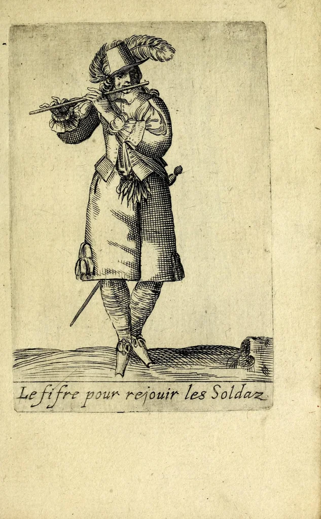 An illustration from Traité de l'exercice militaire : ou est l'instruction des jeux de toutes sortes d'armes, & celuy du drapeau : auec vne methode tres-facile pour faire faire l'exercice aux soldats, & dresser toutes sortes de bataillons : ensemble les deuoirs des generaux d'armée, des majors, capitaines, lieutenans, enseignes, sergens, caporaulx, ansepassades, des soldats, & plusieurs autres discours de l'art militaire, 1650, leaf 137