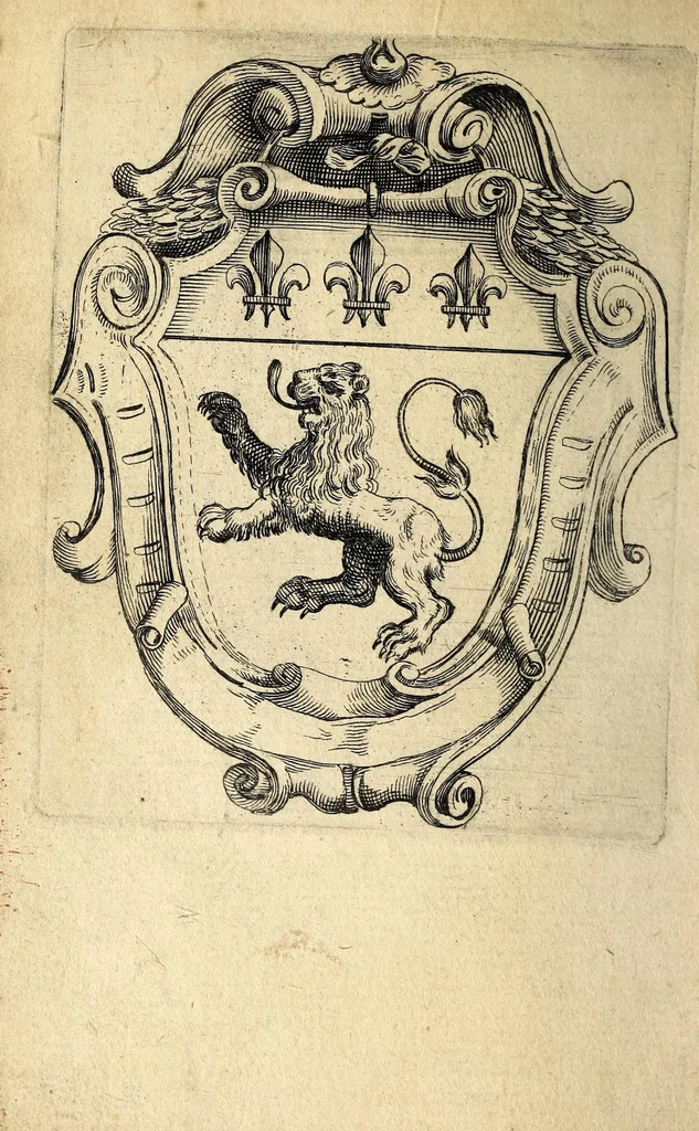 An illustration from Traité de l'exercice militaire : ou est l'instruction des jeux de toutes sortes d'armes, & celuy du drapeau : auec vne methode tres-facile pour faire faire l'exercice aux soldats, & dresser toutes sortes de bataillons : ensemble les deuoirs des generaux d'armée, des majors, capitaines, lieutenans, enseignes, sergens, caporaulx, ansepassades, des soldats, & plusieurs autres discours de l'art militaire, 1650, leaf 6