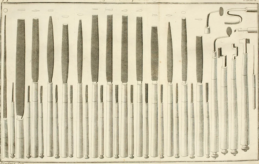 An illustration from Traité de l'horlogerie, méchanique et pratique : approuvé par l'Academie royale des sciences, 1741, leaf 225