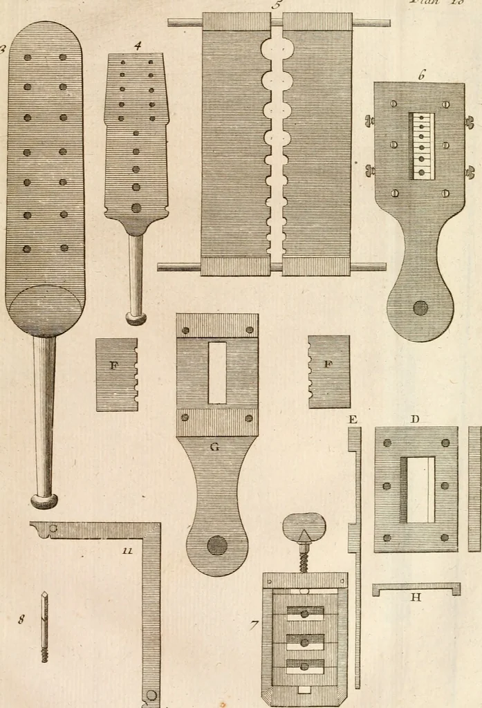 An illustration from Traité de l'horlogerie, méchanique et pratique : approuvé par l'Academie royale des sciences, 1741, leaf 230