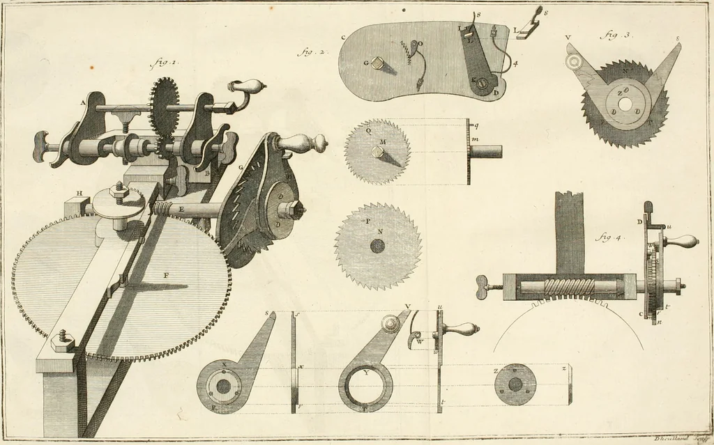 An illustration from Traité de l'horlogerie, méchanique et pratique : approuvé par l'Academie royale des sciences, 1741, leaf 257