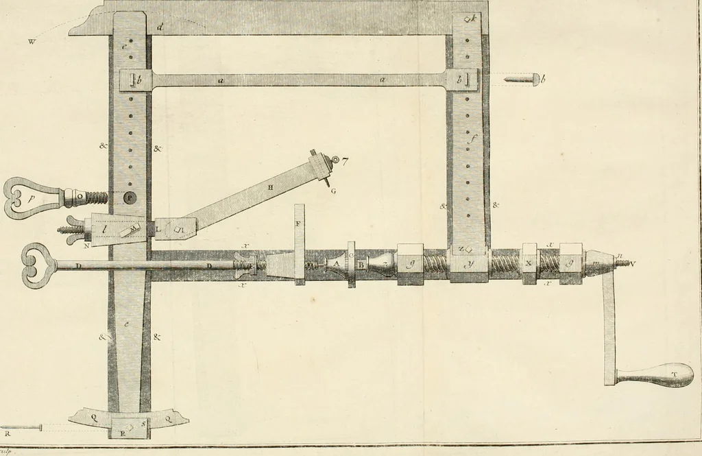 An illustration from Traité de l'horlogerie, méchanique et pratique : approuvé par l'Academie royale des sciences, 1741, leaf 261