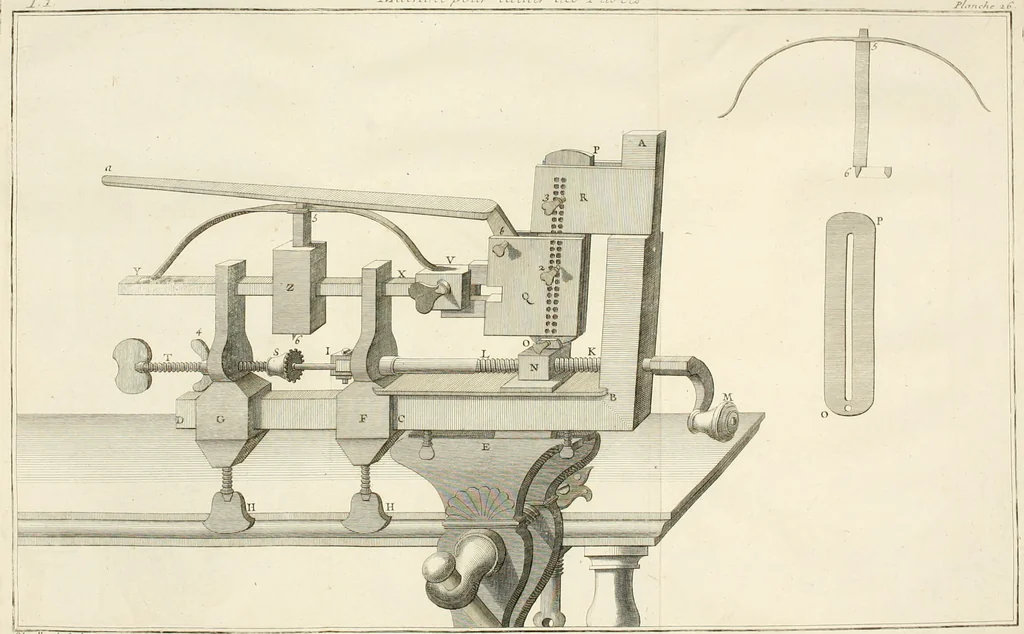 An illustration from Traité de l'horlogerie, méchanique et pratique : approuvé par l'Academie royale des sciences, 1741, leaf 263