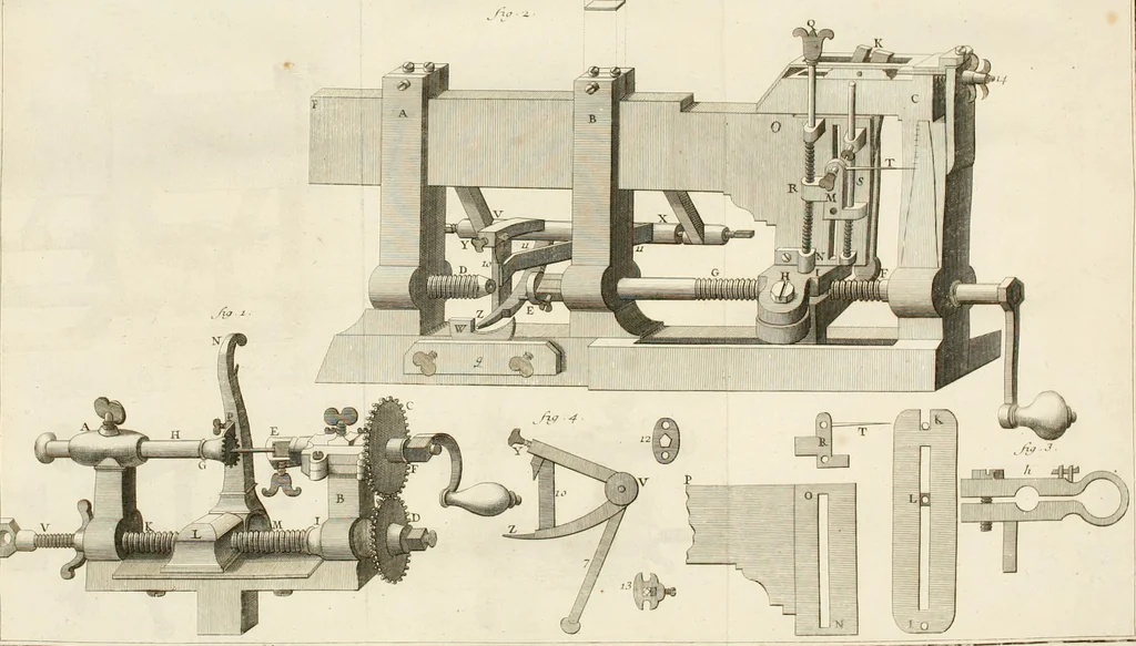 An illustration from Traité de l'horlogerie, méchanique et pratique : approuvé par l'Academie royale des sciences, 1741, leaf 265