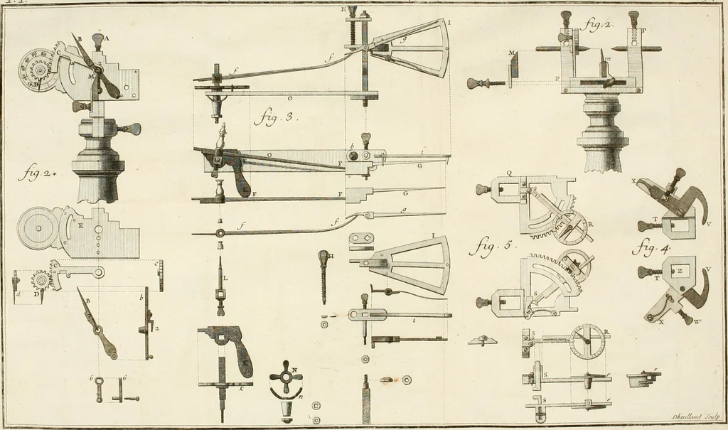 An illustration from Traité de l'horlogerie, méchanique et pratique : approuvé par l'Academie royale des sciences, 1741, leaf 269