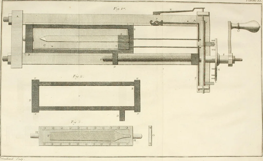 An illustration from Traité de l'horlogerie, méchanique et pratique : approuvé par l'Academie royale des sciences, 1741, leaf 277