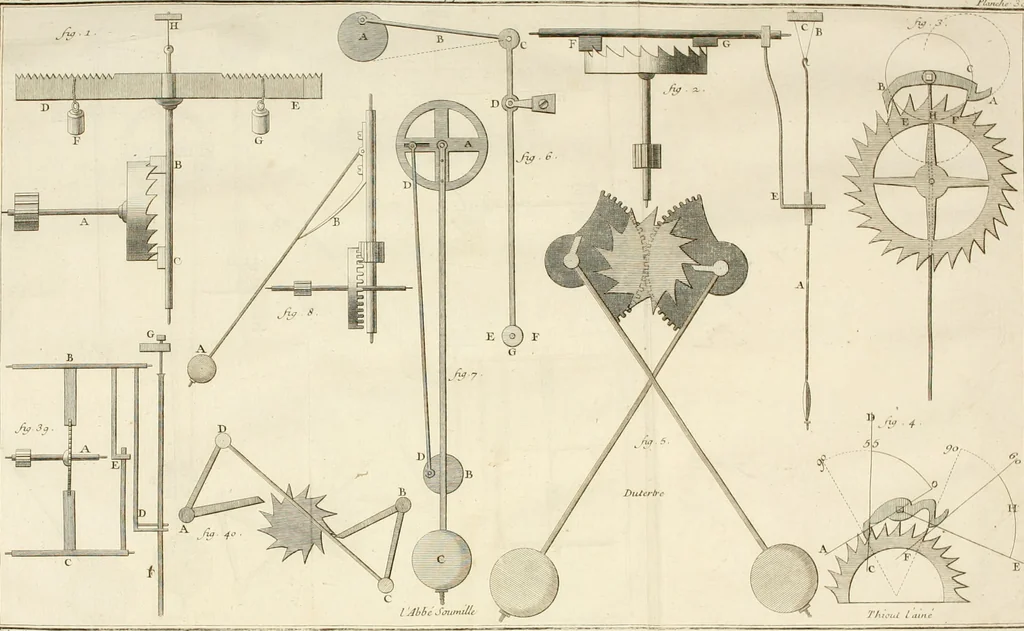 An illustration from Traité de l'horlogerie, méchanique et pratique : approuvé par l'Academie royale des sciences, 1741, leaf 289