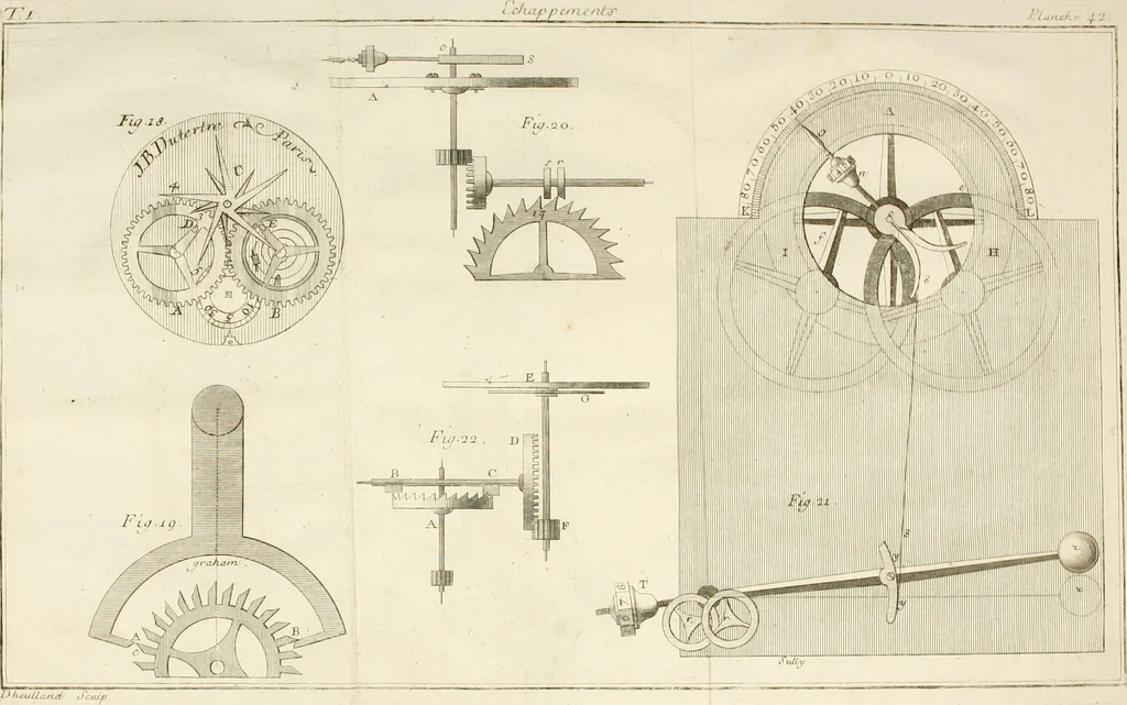 An illustration from Traité de l'horlogerie, méchanique et pratique : approuvé par l'Academie royale des sciences, 1741, leaf 295