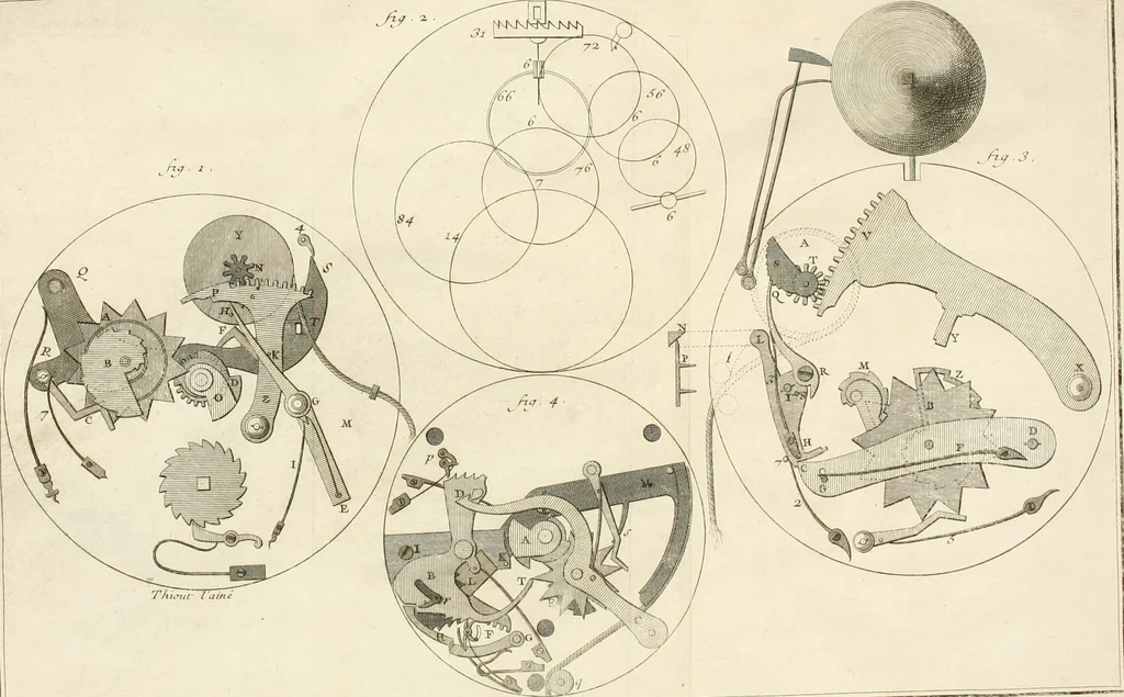 An illustration from Traité de l'horlogerie, méchanique et pratique : approuvé par l'Academie royale des sciences, 1741, leaf 261