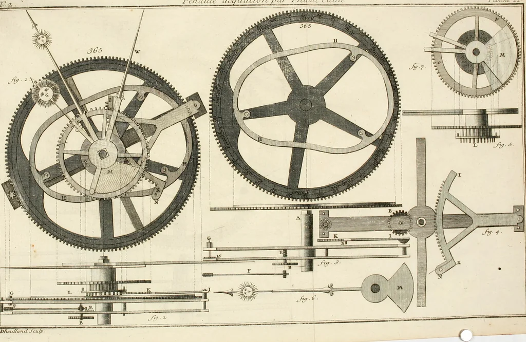 An illustration from Traité de l'horlogerie, méchanique et pratique : approuvé par l'Academie royale des sciences, 1741, leaf 275