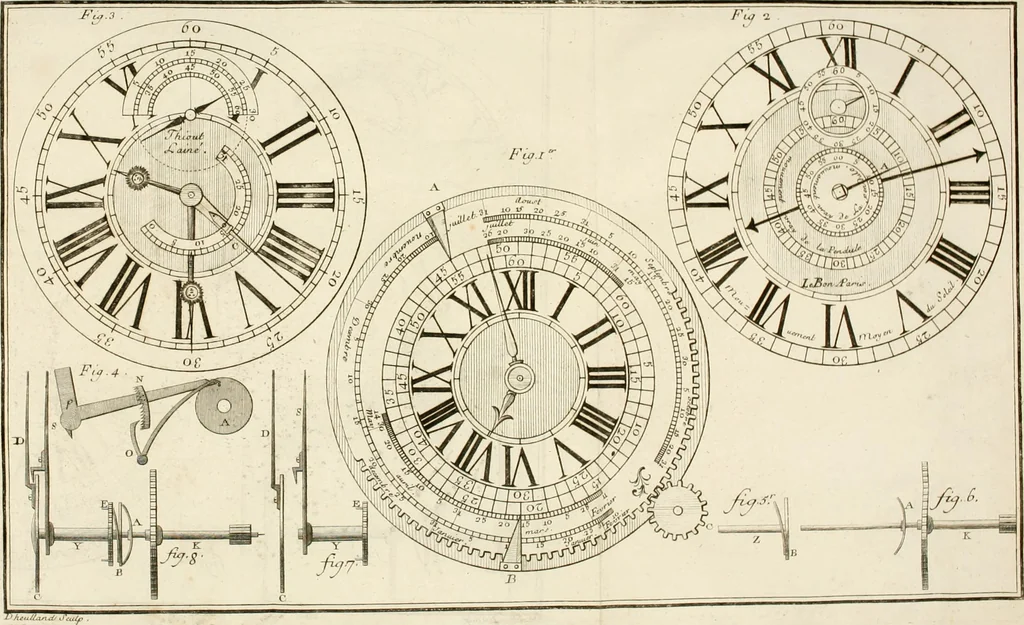 An illustration from Traité de l'horlogerie, méchanique et pratique : approuvé par l'Academie royale des sciences, 1741, leaf 287