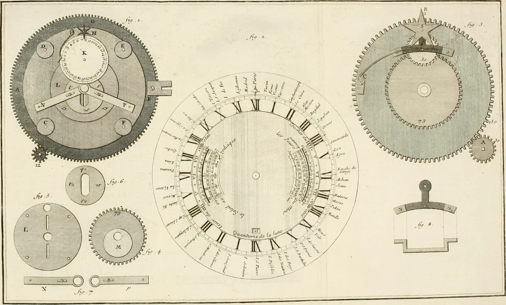 An illustration from Traité de l'horlogerie, méchanique et pratique : approuvé par l'Academie royale des sciences, 1741, leaf 289