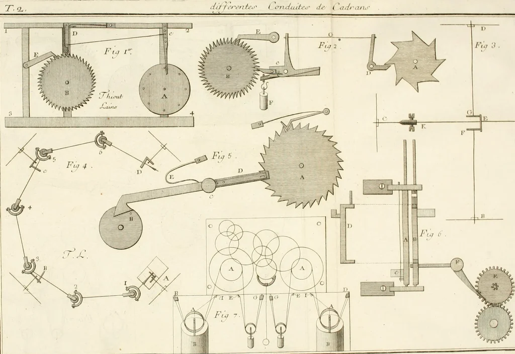 An illustration from Traité de l'horlogerie, méchanique et pratique : approuvé par l'Academie royale des sciences, 1741, leaf 295